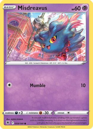 Misdreavus 58/189 - Reverse Holofoil