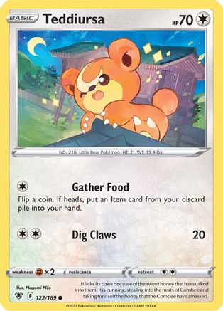 Teddiursa 122/189 - Reverse Holofoil