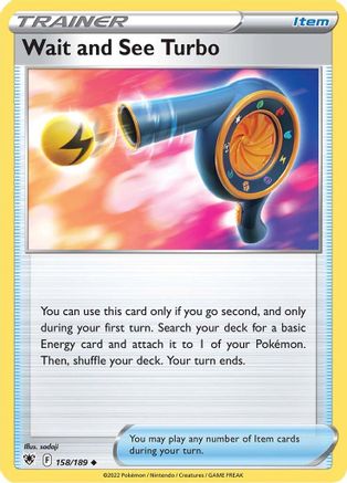 Wait and See Turbo 158/189 - Reverse Holofoil