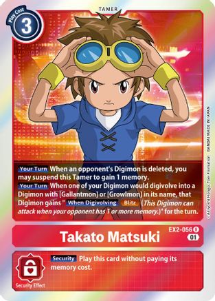 Takato Matsuki (EX2-056) - Digital Hazard Foil