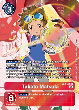 Takato Matsuki (Alternate Art) (EX2-056) - Digital Hazard Foil