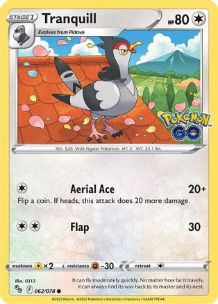 Tranquill 62/78 - Reverse Holofoil