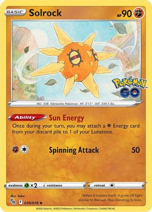 Solrock 39/78 - Reverse Holofoil