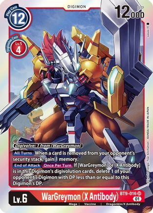 WarGreymon (X Antibody) (BT9-016) - X Record Foil