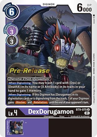 DexDorugamon (BT9-075) - X Record Pre-Release Cards Foil