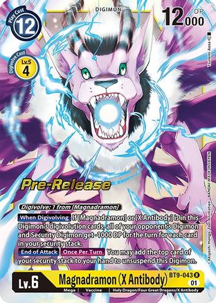 Magnadramon (X Antibody) (BT9-043) - X Record Pre-Release Cards Foil