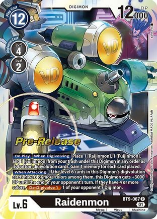 Raidenmon (BT9-067) - X Record Pre-Release Cards Foil