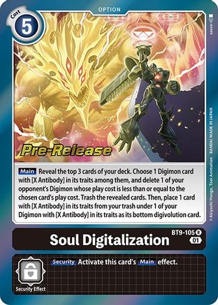 Soul Digitalization (BT9-105) - X Record Pre-Release Cards Foil