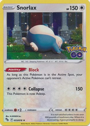 Snorlax - 55/078 (Cosmos Holo) 55 - Holofoil