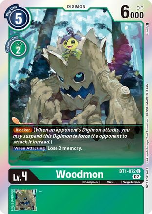 Woodmon (Official Tournament Pack Vol. 6) (BT1-072) - Release Special Booster 1.0 Foil