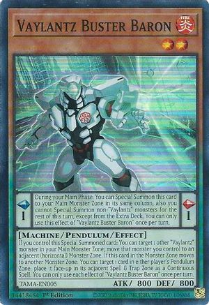 Vaylantz Buster Baron (TAMA-EN005) - Tactical Masters 1st Edition