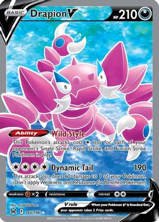 Drapion V (Full Art) 182/196 - Holofoil