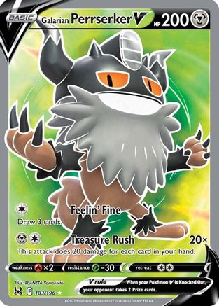 Galarian Perrserker V (Full Art) 183/196 - Holofoil