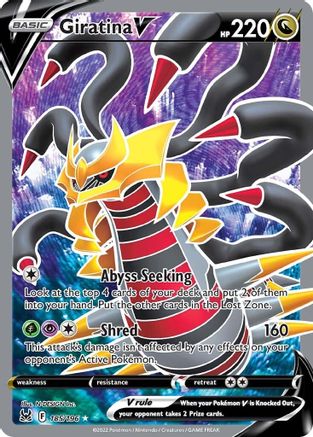 Giratina V (Full Art) 185/196 - Holofoil