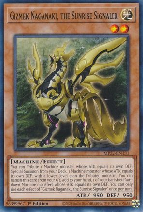 Gizmek Naganaki, the Sunrise Signaler (MP22-EN131) - 2022 Tin of the Pharaoh's Gods 1st Edition