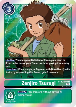 Zenjiro Tsurugi (BT10-090) - Xros Encounter Foil