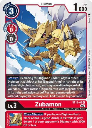 Zubamon (ST13-02) - Starter Deck 13: Ragnaloardmon