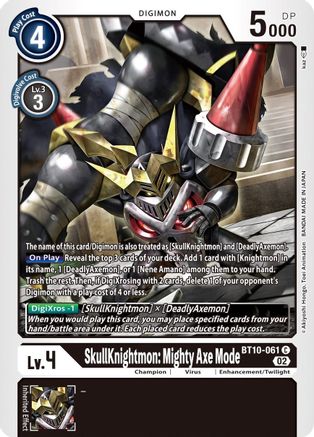 SkullKnightmon: Mighty Axe Mode (BT10-061) - Xros Encounter