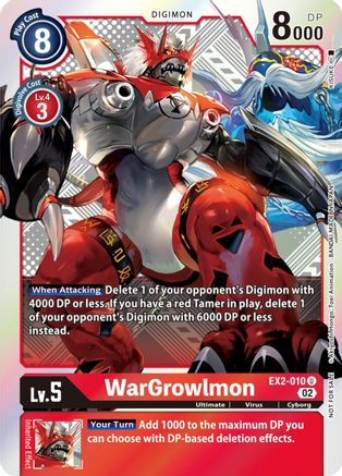 WarGrowlmon (Xros Encounter Pre-Release) (EX2-010) - Digital Hazard Foil