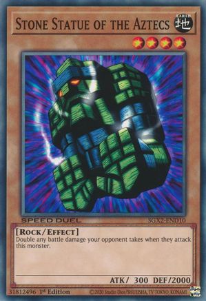 Stone Statue of the Aztecs (SGX2-END10) - Speed Duel GX: Midterm Paradox 1st Edition