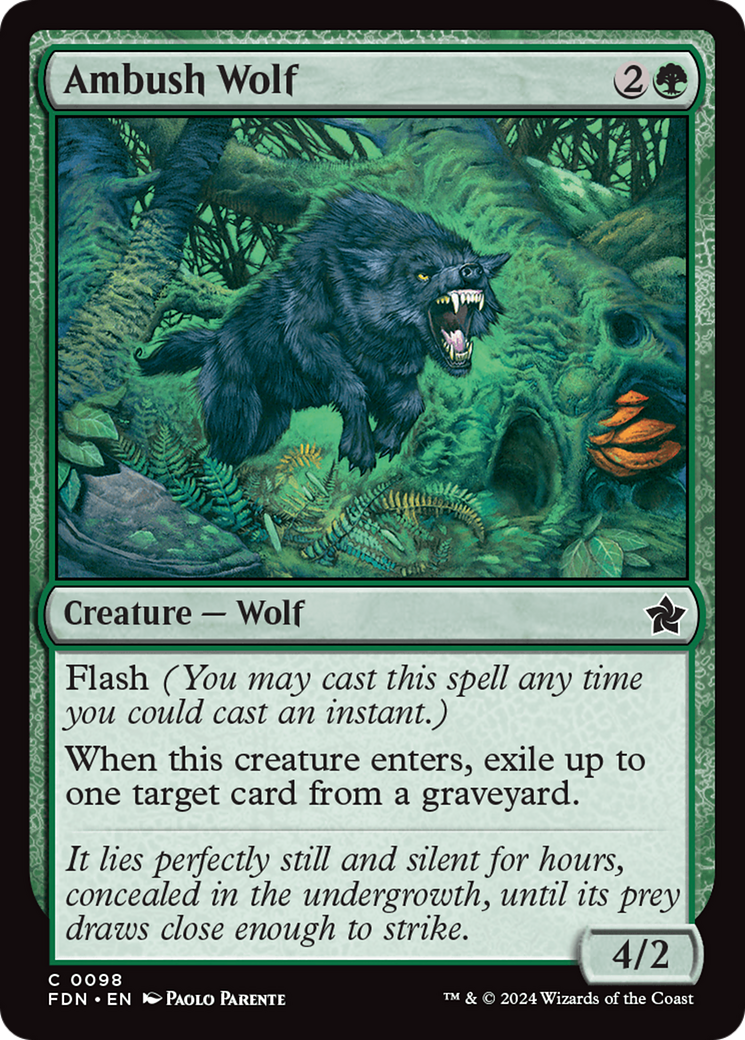 Ambush Wolf (FDN-098) -  Foil