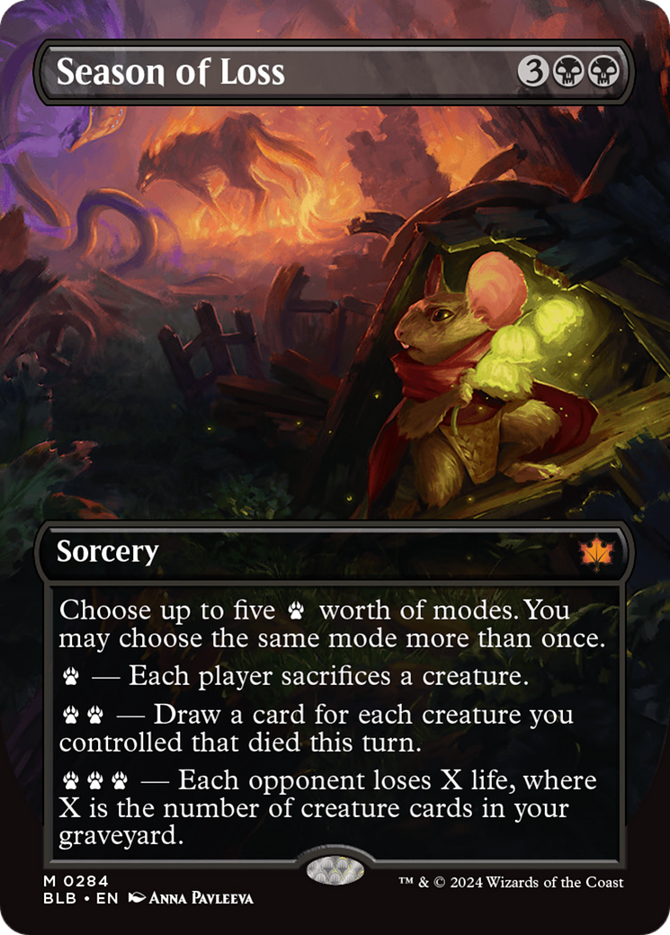 Season of Loss (BLB-284) - : (Showcase) (Borderless) Foil