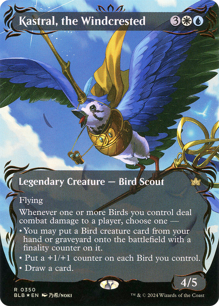 Kastral, the Windcrested (BLB-350) - : (Showcase) (Borderless) Foil