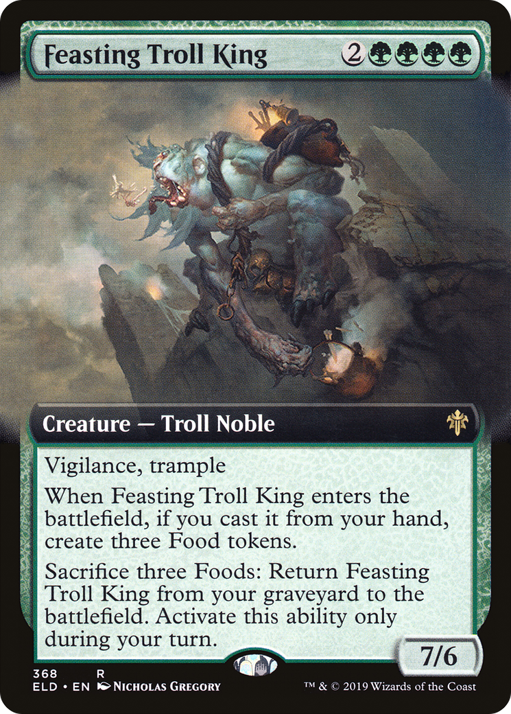 Feasting Troll King (ELD-368) - : (Extended Art) Foil