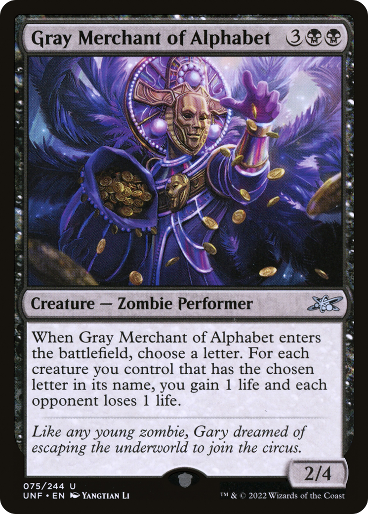 Gray Merchant of Alphabet (UNF-075) -  Foil