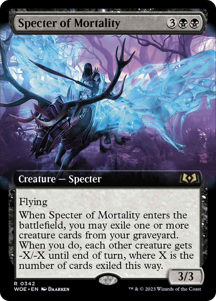 Specter of Mortality (WOE-342) - : (Extended Art) Foil