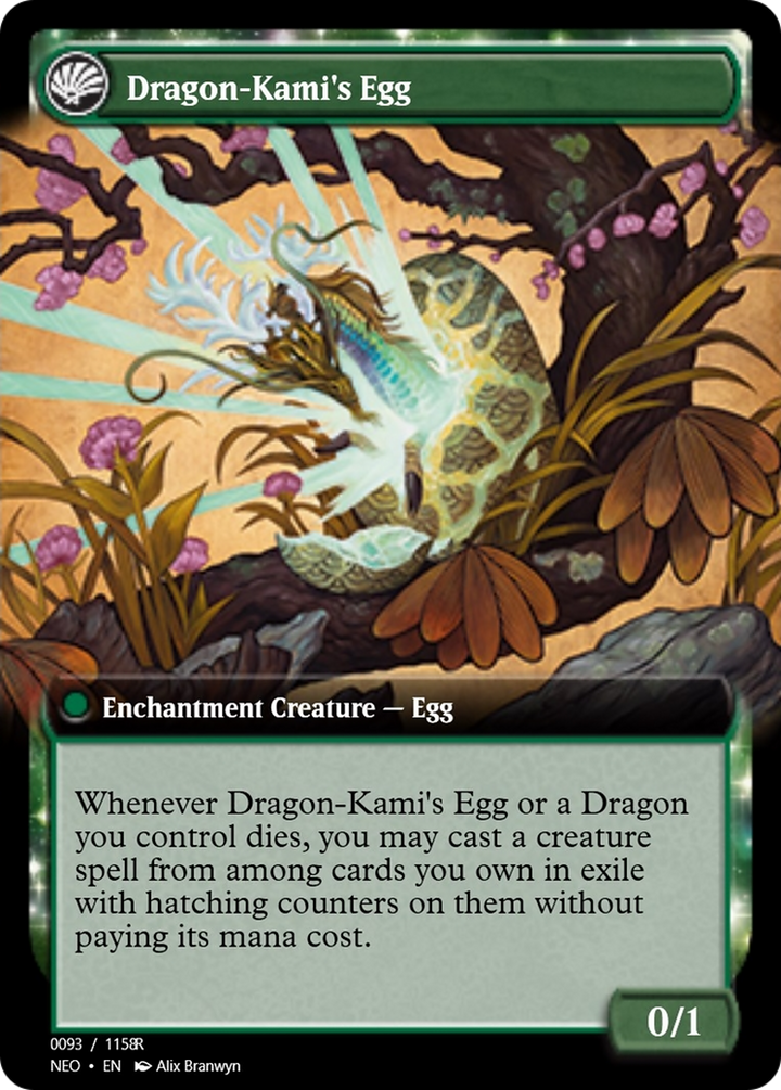 The Dragon-Kami Reborn // Dragon-Kami's Egg (PRM-98051) - : (enchantment) Foil