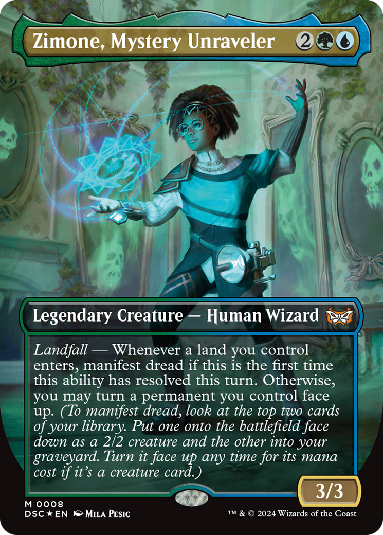 Zimone, Mystery Unraveler (DSC-008) -  (Borderless) Foil