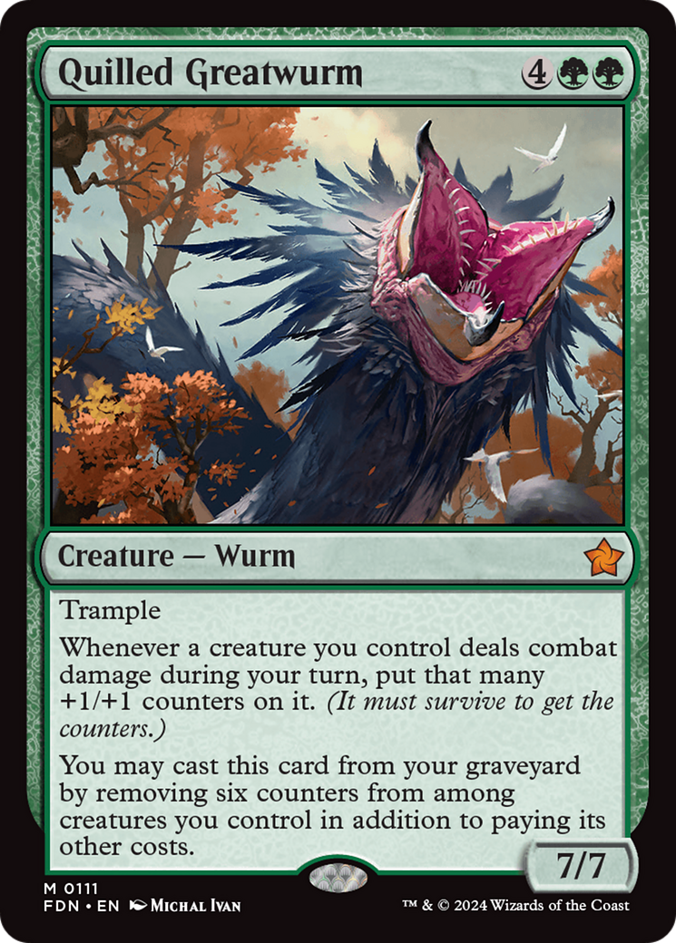 Quilled Greatwurm (FDN-111) -  Foil