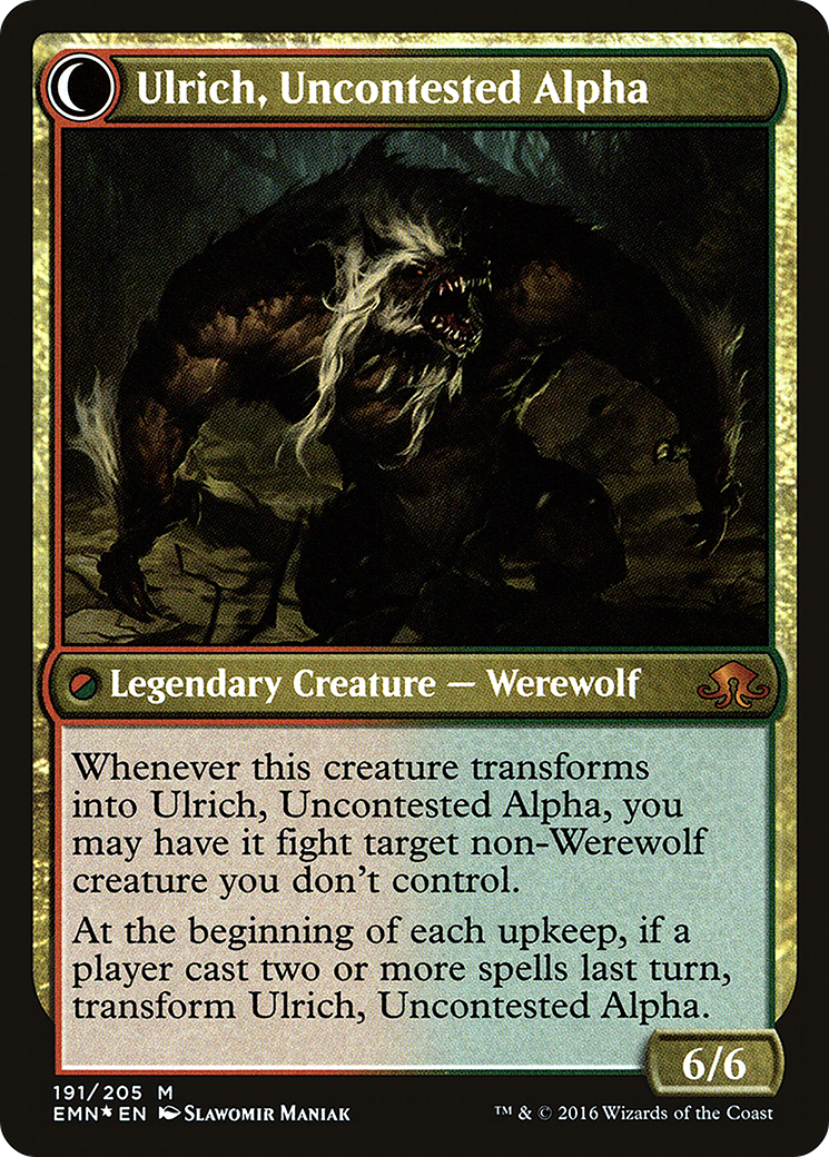 Ulrich of the Krallenhorde // Ulrich, Uncontested Alpha (PRE-191S) - : (Double Faced Transform) Foil