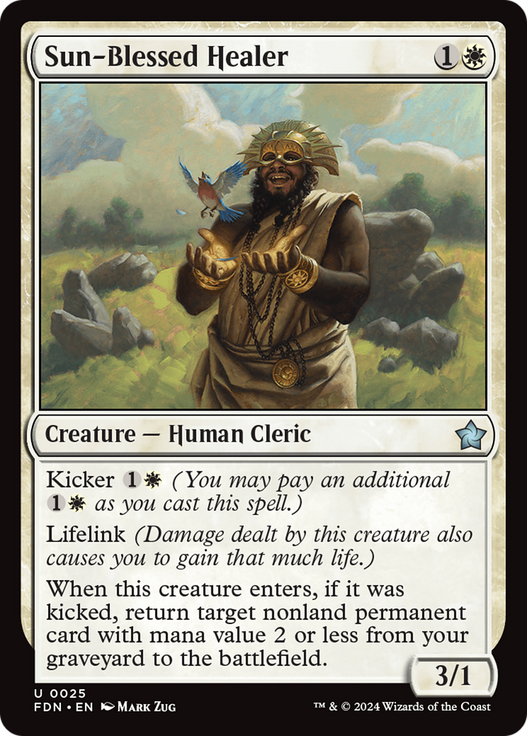 Sun-Blessed Healer (FDN-025) -  Foil