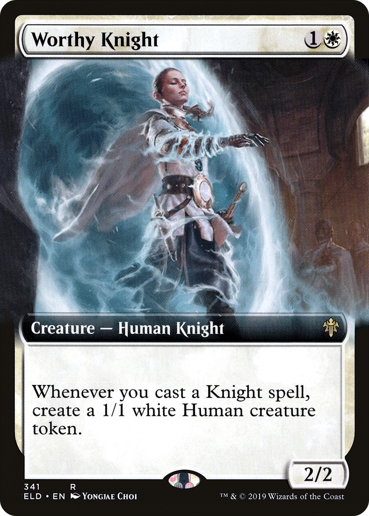 Worthy Knight (ELD-341) - : (Extended Art) Foil