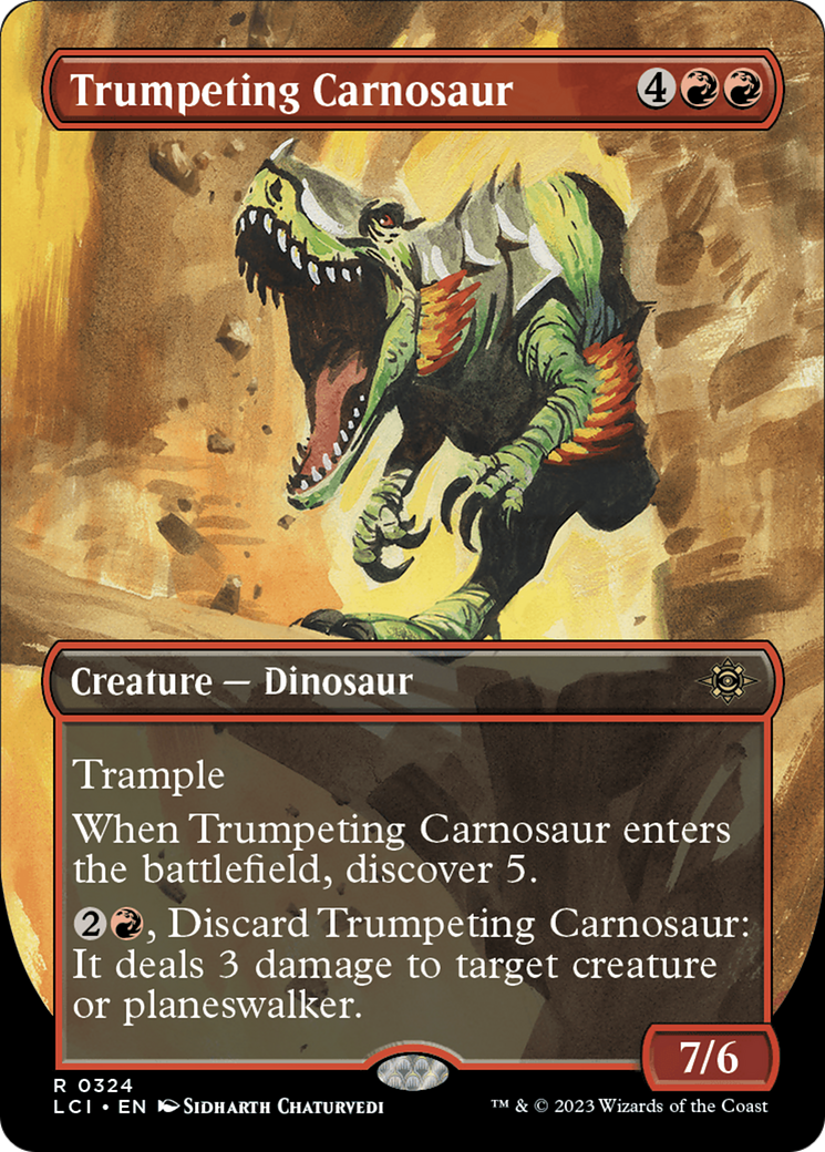 Trumpeting Carnosaur (LCI-324) -  (Borderless)