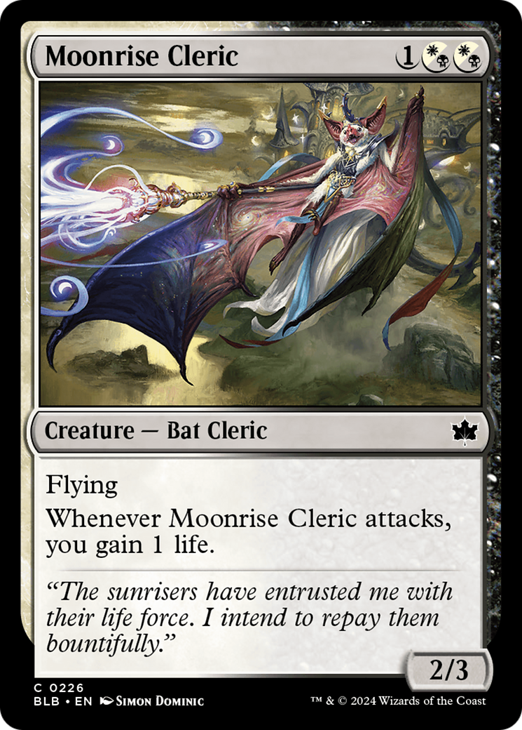 Moonrise Cleric (BLB-226) -  Foil