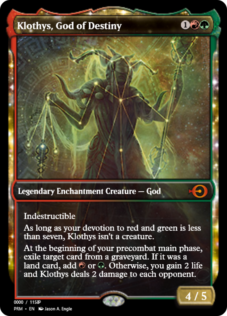 Klothys, God of Destiny (PRM-79861) - : (enchantment) Foil