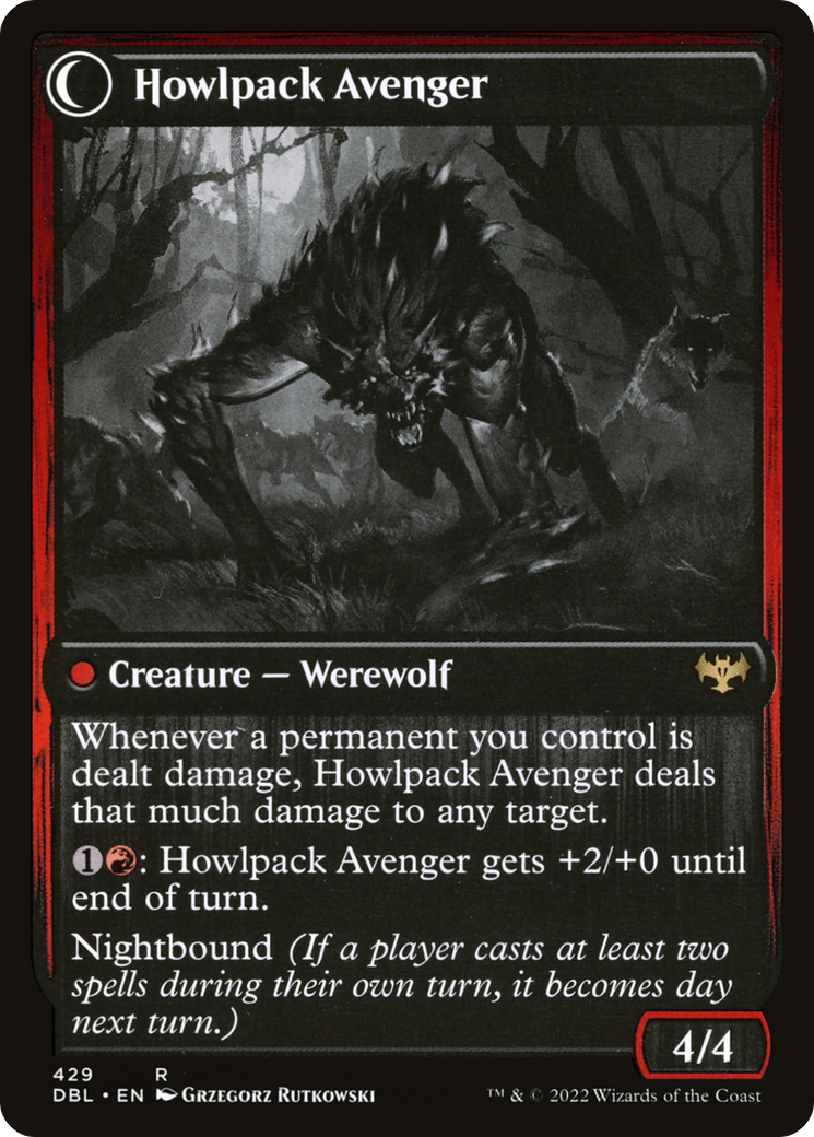 Ill-Tempered Loner // Howlpack Avenger (DBL-429) - : (Double Faced Transform)