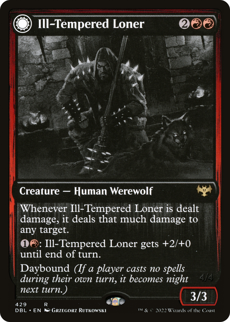 Ill-Tempered Loner // Howlpack Avenger (DBL-429) - : (Double Faced Transform) Foil