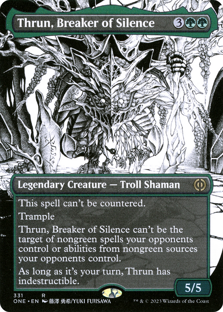 Thrun, Breaker of Silence (ONE-331) - : (Showcase) (Borderless) Foil