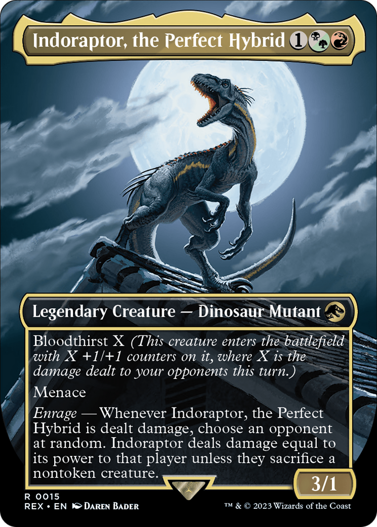 Indoraptor, the Perfect Hybrid (REX-015) -  (Borderless)