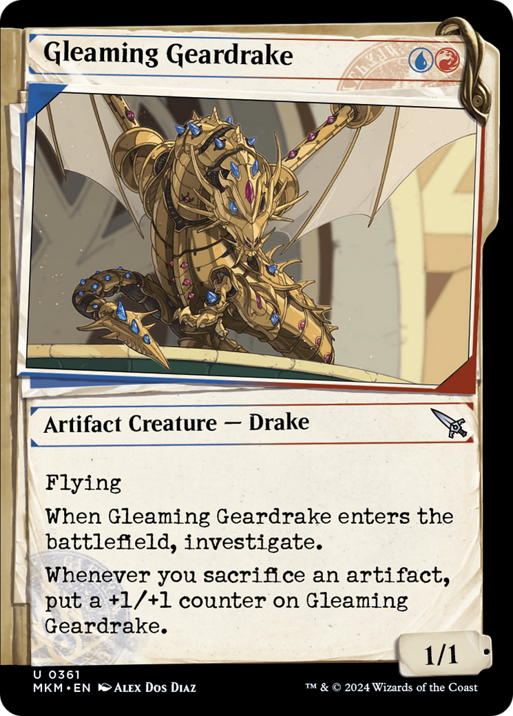 Gleaming Geardrake (MKM-361) - : (Showcase) Foil