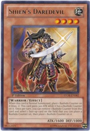 Shien's Daredevil (STOR-EN082) - Storm of Ragnarok 1st Edition