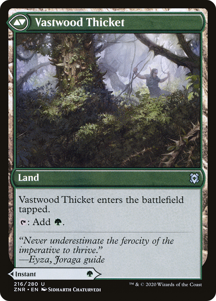 Vastwood Fortification // Vastwood Thicket (ZNR-216) -  Foil