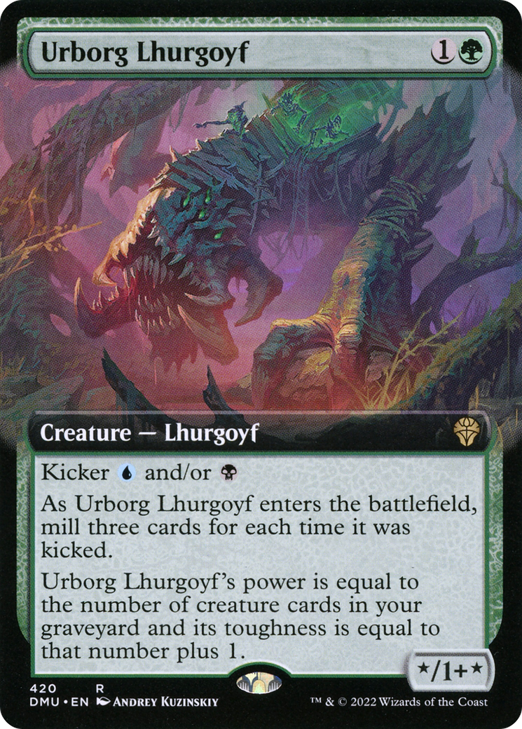 Urborg Lhurgoyf (DMU-420) - : (Extended Art) Foil