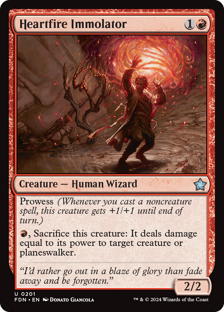 Heartfire Immolator (FDN-201) -  Foil