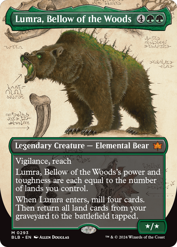 Lumra, Bellow of the Woods (BLB-293) - : (Showcase) (Borderless) Foil