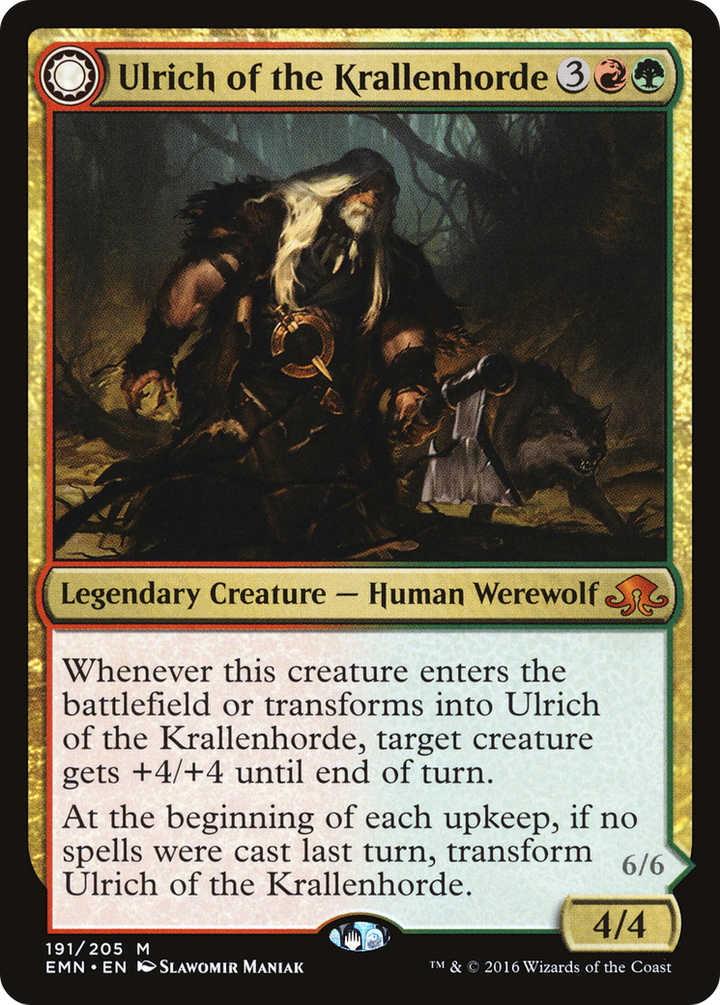 Ulrich of the Krallenhorde // Ulrich, Uncontested Alpha (EMN-191) - : (Double Faced Transform) Foil